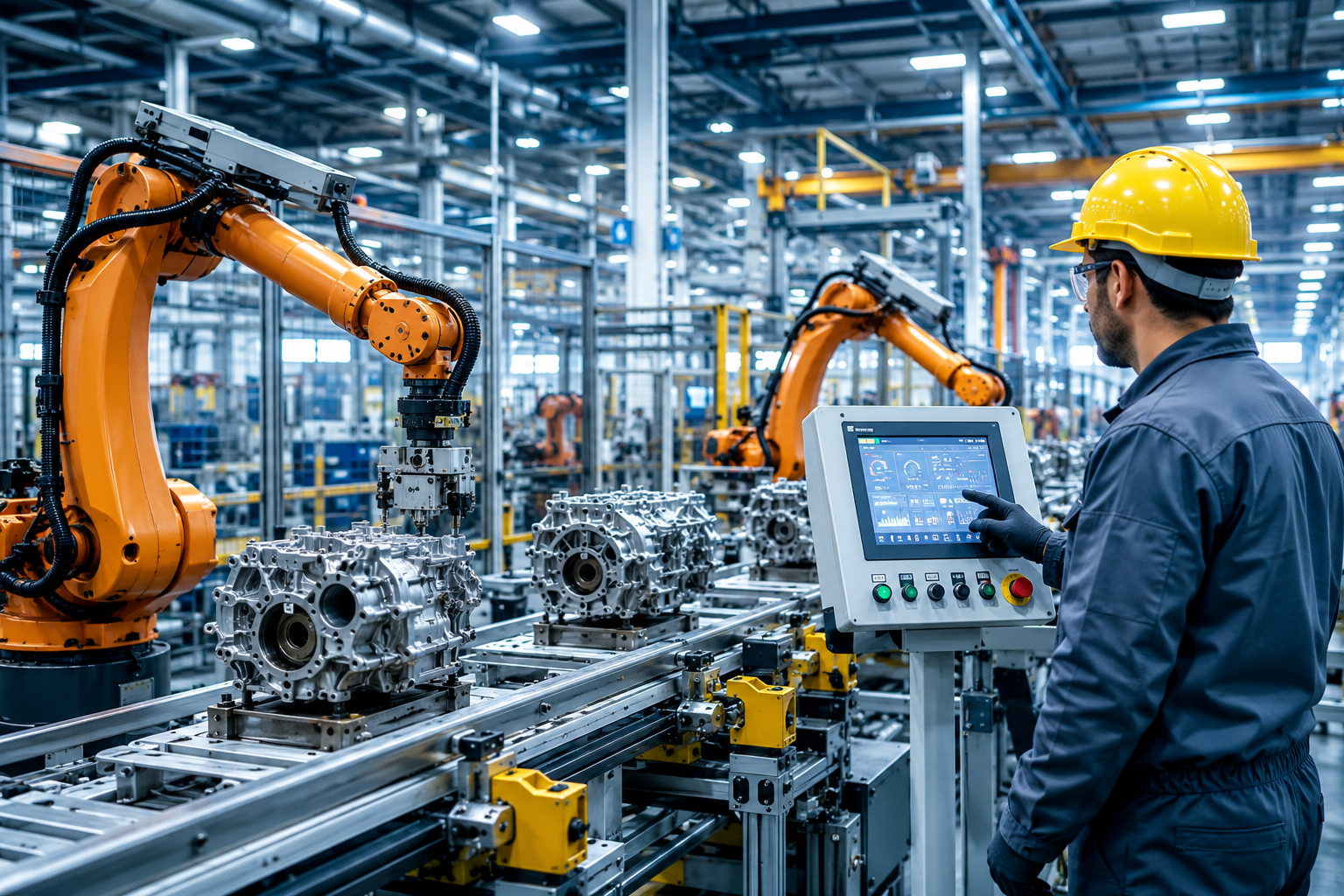 Modern industrial manufacturing factory